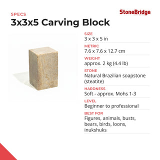 3x3x5 Carving Block - specifications