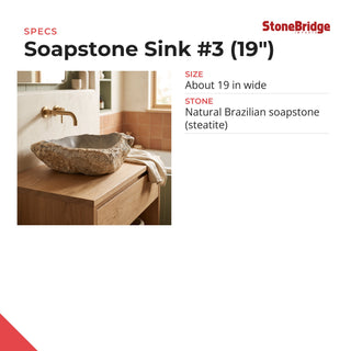 Soapstone Sink #3 (19") - specifications