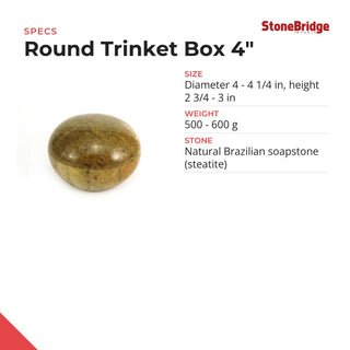 Round Trinket Box 4" - specifications
