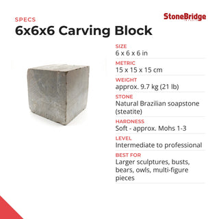 6x6x6 Carving Block - specifications