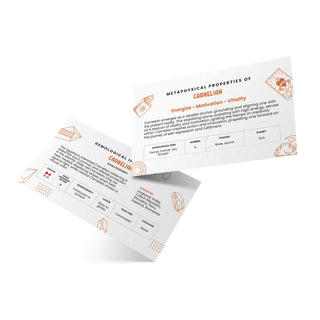 Stone Meaning Cards - Carnelian - 10 Pack from Stonebridge Imports