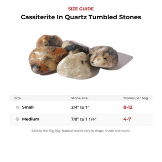 Cassiterite In Quartz Tumbled Stones from Stonebridge Imports