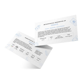 Stone Meaning Cards - Celestite - 10 Pack from Stonebridge Imports