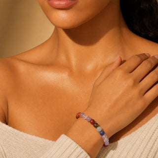 Chakra Stones Round Bracelet - 8mm from Stonebridge Imports