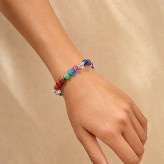 Chakra Stones Round Bracelet - 8mm (Enhanced) from Stonebridge Imports