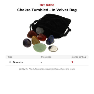 Chakra Tumbled - In Velvet Bag from Stonebridge Imports