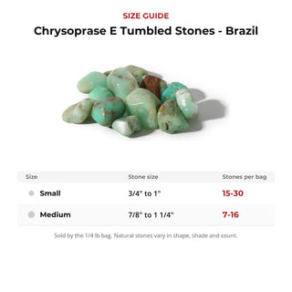 Chrysoprase E Tumbled Stones - Brazil from Stonebridge Imports