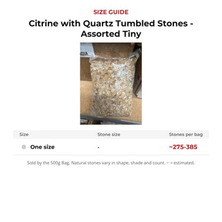 Citrine with Quartz Tumbled Stones - Assorted Tiny from Stonebridge Imports