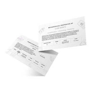 Stone Meaning Cards - Clear Quartz - 10 Pack from Stonebridge Imports