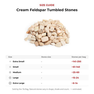 Cream Feldspar Tumbled Stones from Stonebridge Imports