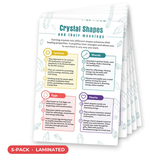 Crystal Shapes and Their Meanings QuickStudy Guide laminated 5-pack, double-sided 160 x 240 mm