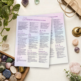 Dream Interpretations QuickStudy Guide front and back on a shop counter