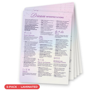 Dream Interpretations QuickStudy Guide laminated 5-pack, double-sided 160 x 240 mm