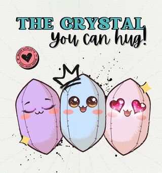 Crystal Plushie 💗 Plushies shaped like crystals 💜 powered by crystals from Stonebridge Imports