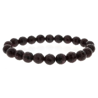 Garnet B Faceted Round Bracelet - 8mm from Stonebridge Imports