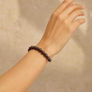 Garnet B Faceted Round Bracelet - 8mm from Stonebridge Imports