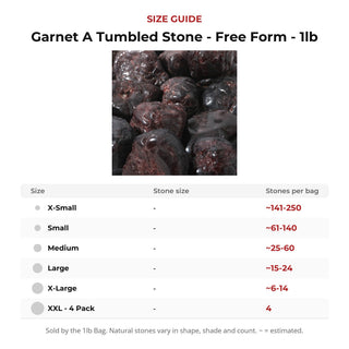Garnet A Tumbled Stone - Free Form - 1lb from Stonebridge Imports