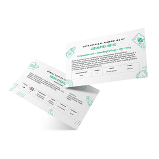 Stone Meaning Cards - Green Aventurine - 10 Pack from Stonebridge Imports