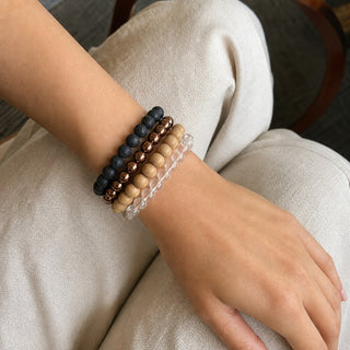 Hematite Round Copper Bracelet - 8mm from Stonebridge Imports
