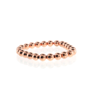 Electroplated Hematite bead bracelet on a white background