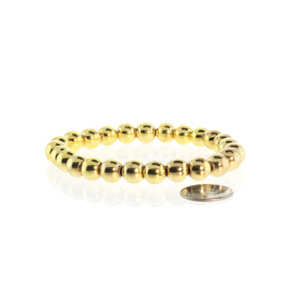 Hematite Electroplated Bead Bracelet (Enhanced) from Stonebridge Imports