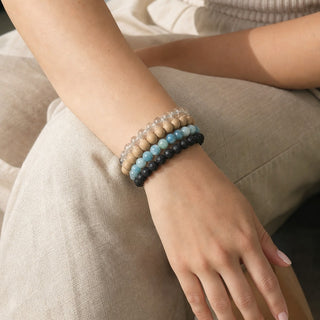 Hemimorphite Round Bracelet - 8mm from Stonebridge Imports