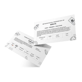 Stone Meaning Cards - Howlite - 10 Pack from Stonebridge Imports
