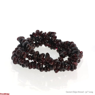 Garnet A Bead Strand 32" - 3-5mm Chip from Stonebridge Imports