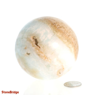 Caribbean Blue Calcite Sphere - Medium #2 - 2 3/4"    from Stonebridge Imports