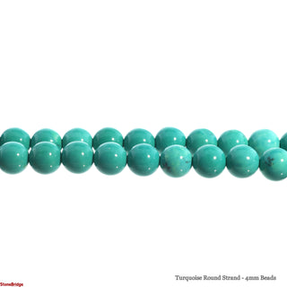 Turquoise Round Strand - 4mm Beads from Stonebridge Imports