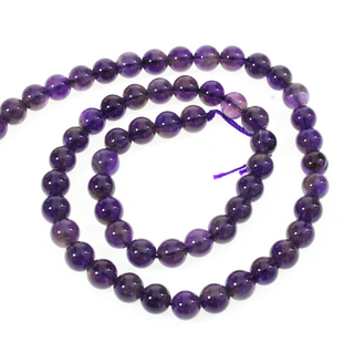 Dark Amethyst Bead Strand 15" - 6mm from Stonebridge Imports
