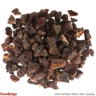 Calcite Red Mexican Chips - Mini    from Stonebridge Imports