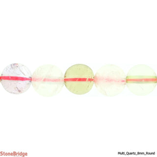 Multi-Colour Clear Quartz Bead Strand from Stonebridge Imports