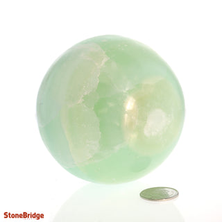 Pistachio Green Calcite Sphere from Stonebridge Imports