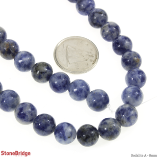 Sodalite A Bead Strand 15" - 8mm from Stonebridge Imports