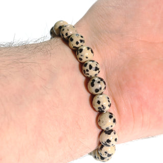 Dalmatian Jasper Round Bracelet - 8mm    from Stonebridge Imports