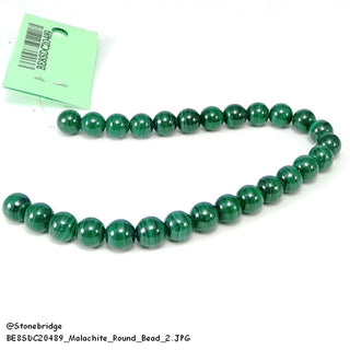 Malachite Bead Strand 7" - 10mm from Stonebridge Imports