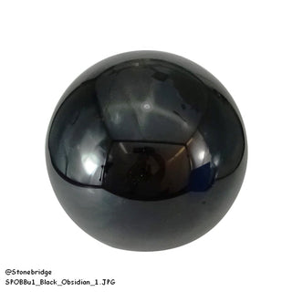 Black Obsidian Sphere Small #2 - 2 1/4" from Stonebridge Imports