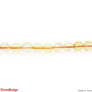 Citrine A Round Strand 7" - 6mm from Stonebridge Imports