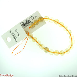 Citrine E Bead Strand (Enhanced) 7" - 8mm from Stonebridge Imports