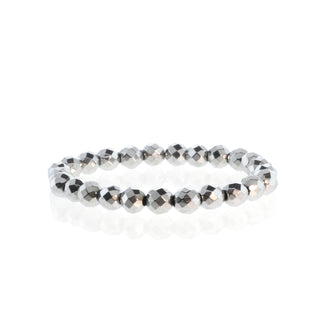 Hematite Bead Bracelet 8mm Faceted from Stonebridge Imports