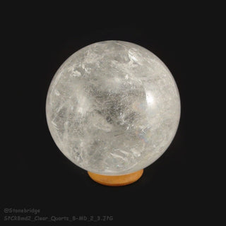 Clear Quartz B Sphere Medium #2 - 2 3/4" from Stonebridge Imports