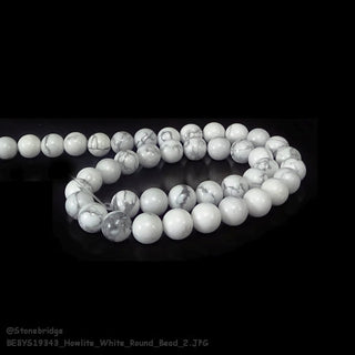 Howlite White - Round Strand 15" - 6mm from Stonebridge Imports