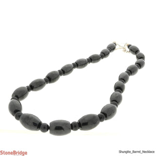 Shungite Bead Strand 15" - Barrel from Stonebridge Imports