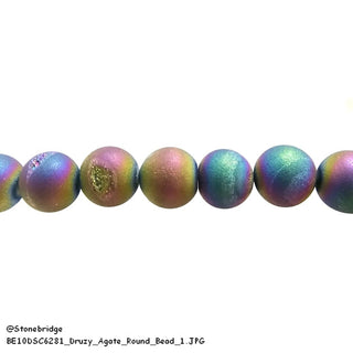 Druzy Agate Bead Bracelet