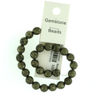 Pyrite Bead Strand 7" - 8mm Faceted from Stonebridge Imports