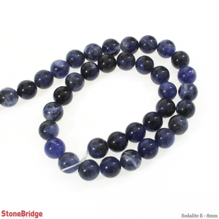 Sodalite E Bead Strand 15" - 8mm from Stonebridge Imports