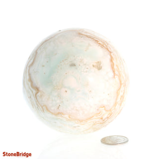 Caribbean Blue Calcite Sphere - Medium #3 - 2 3/4"    from Stonebridge Imports