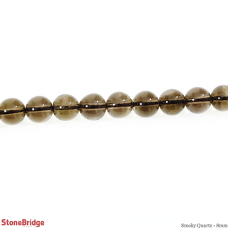 Smoky Quartz - Round Strand 15" - 8mm from Stonebridge Imports