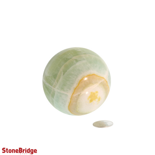 Pistachio Green Calcite Sphere from Stonebridge Imports